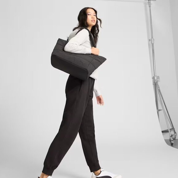 PUMA Black Plush Deluxe Tote Bag/NWT - Picture 2 of 16